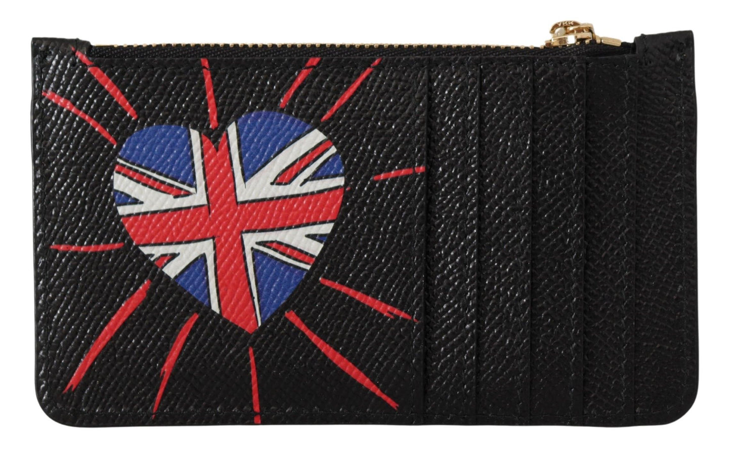 Dolce & Gabbana Black Leather #DGLovesLondon Women Cardholder Coin Case Wallet Dolce & Gabbana