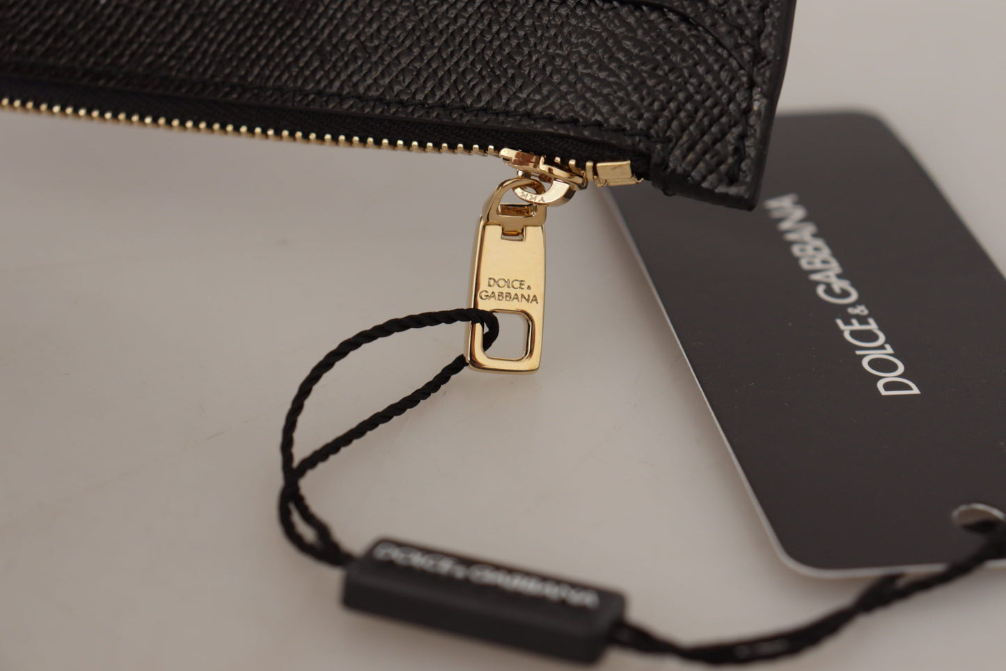 Dolce & Gabbana Black Leather #DGLovesLondon Women Cardholder Coin Case Wallet Dolce & Gabbana