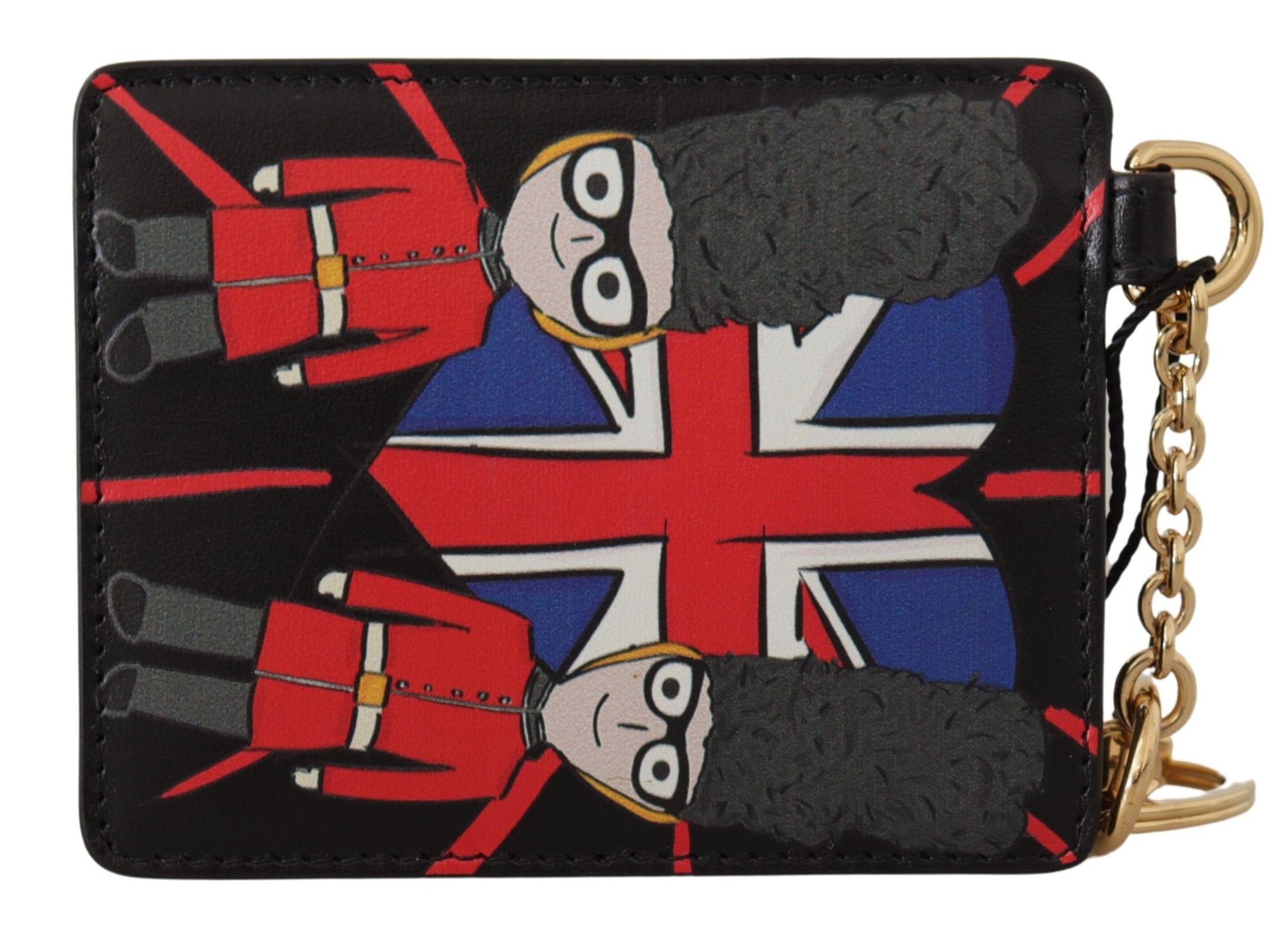 Dolce & Gabbana Black Leather #DGLovesLondon Keyring Cardholder Coin Case Dolce & Gabbana
