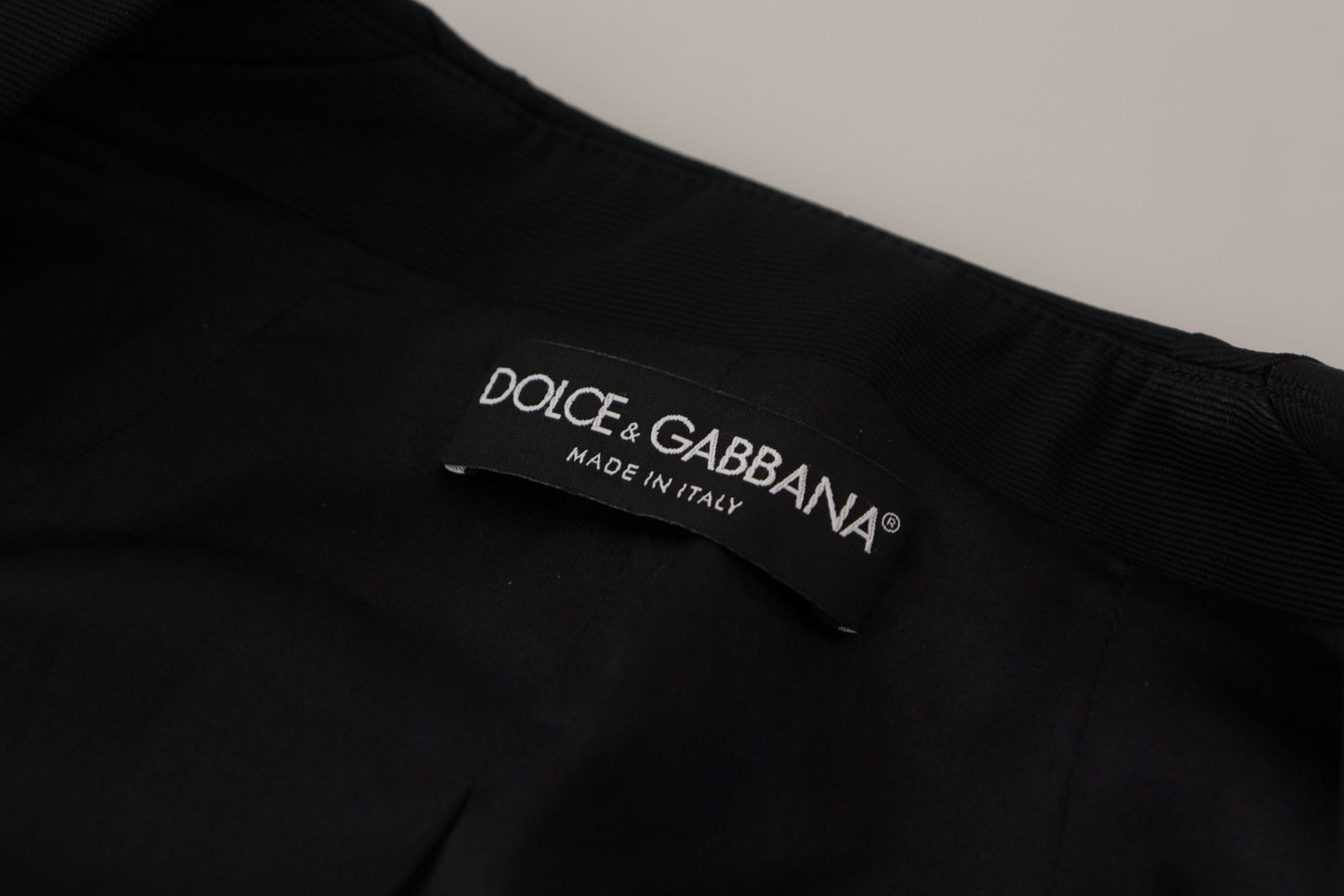 Dolce & Gabbana Black Slim Fit Long Sleeves Snap Jacket Dolce & Gabbana
