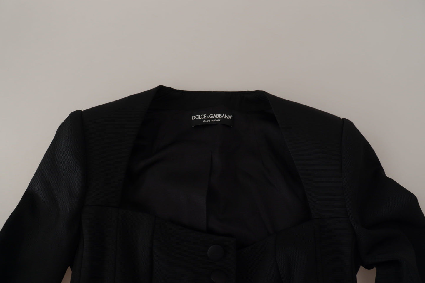Dolce & Gabbana Black Slim Fit Long Sleeves Snap Jacket Dolce & Gabbana