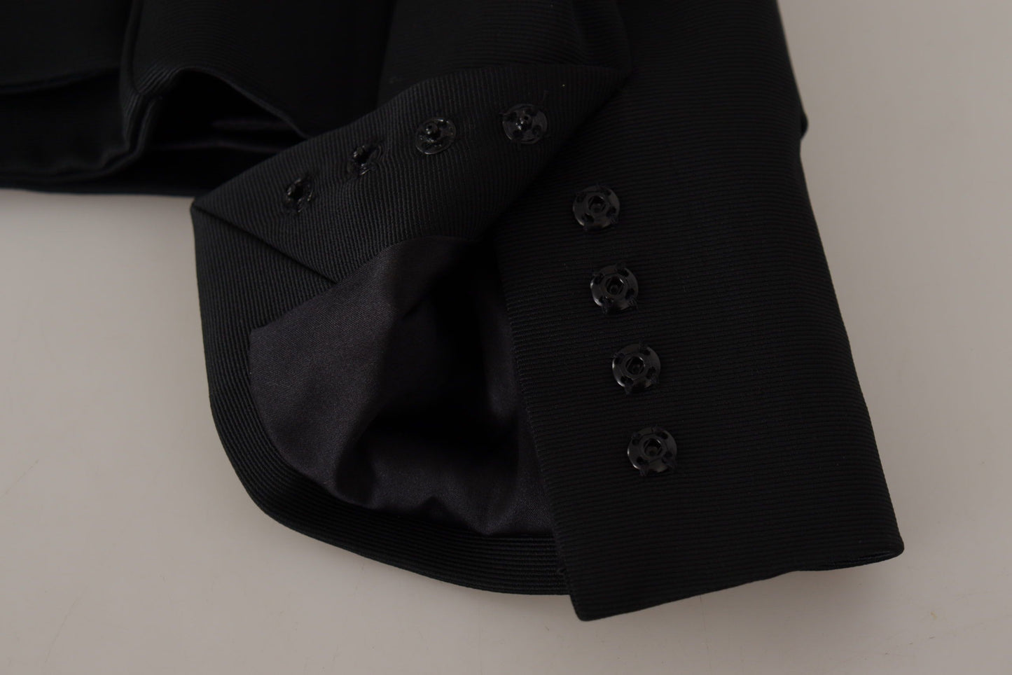 Dolce & Gabbana Black Slim Fit Long Sleeves Snap Jacket Dolce & Gabbana