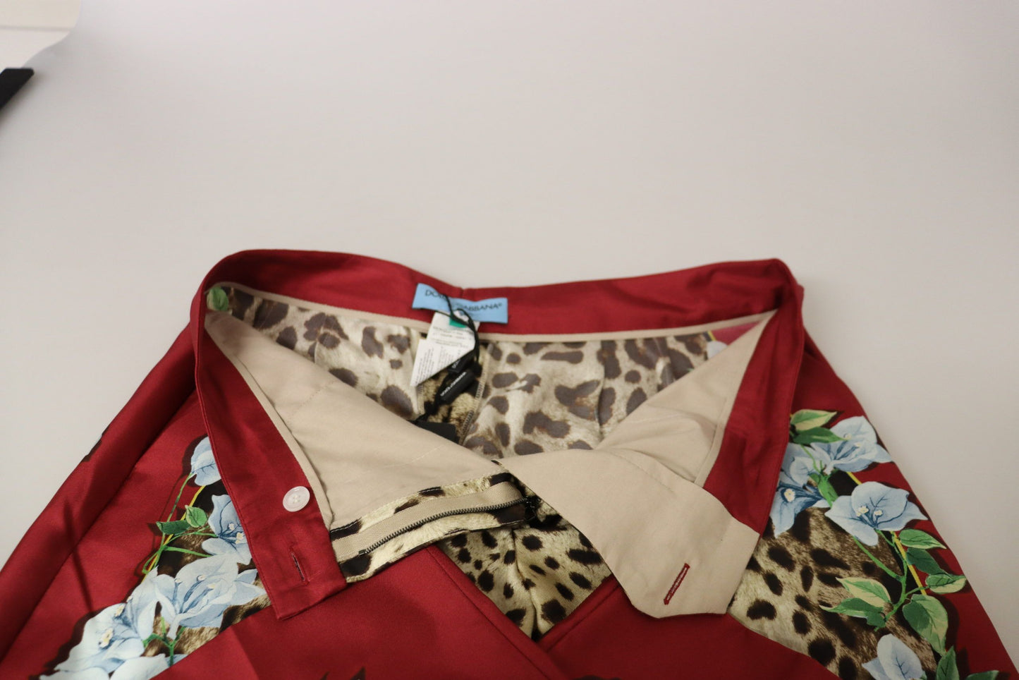 Dolce & Gabbana Multicolor Leopard Flora Printed Mid Waist Trouser Pants Dolce & Gabbana
