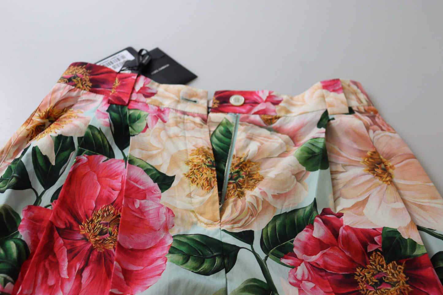 Dolce & Gabbana Multicolor Flora Printed High Waist Cropped Trouser Pants Dolce & Gabbana
