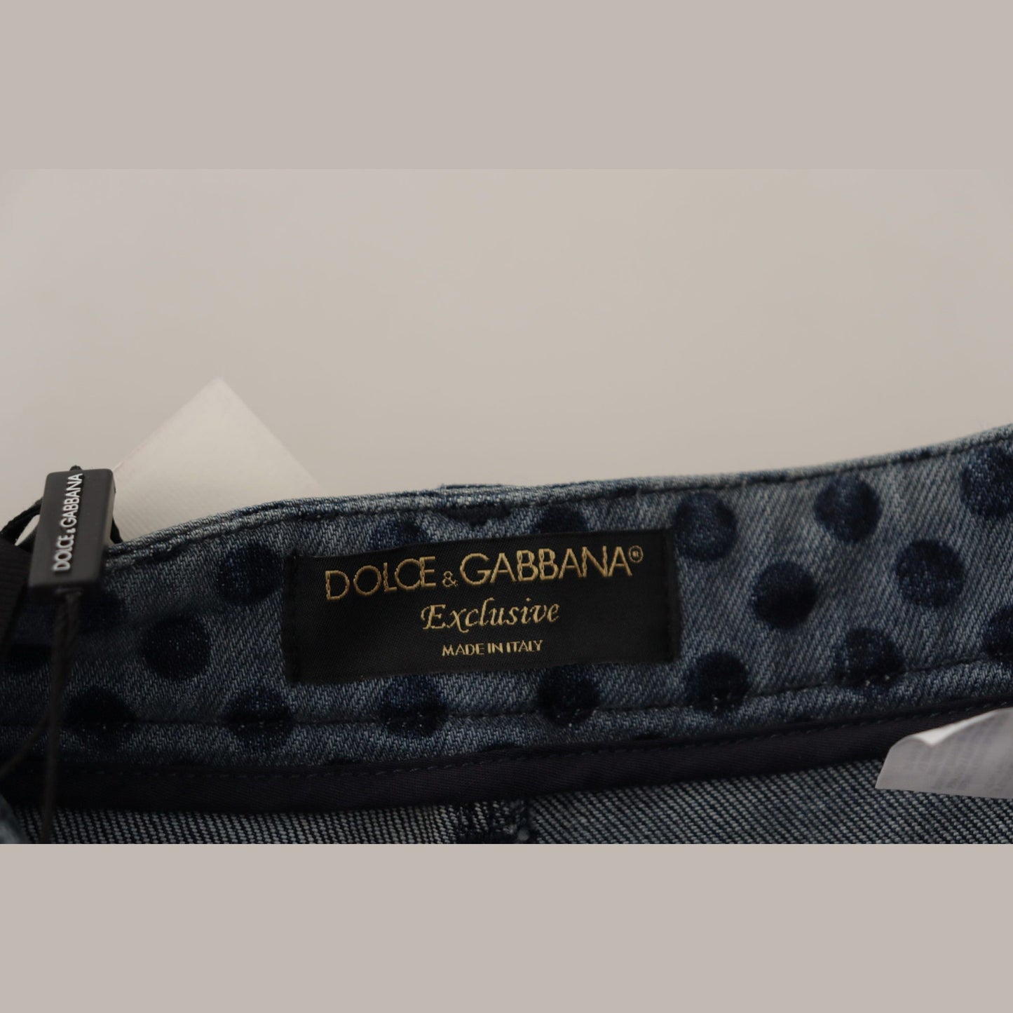 Dolce & Gabbana Blue Floral High Waist Skinny Denim Jeans Dolce & Gabbana