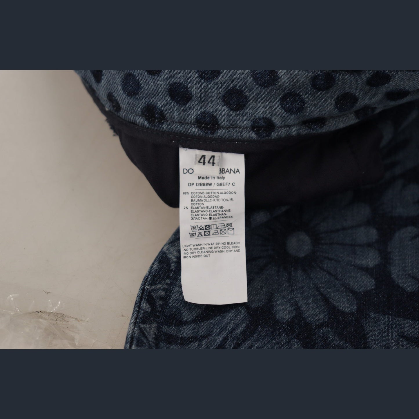 Dolce & Gabbana Blue Floral High Waist Skinny Denim Jeans Dolce & Gabbana
