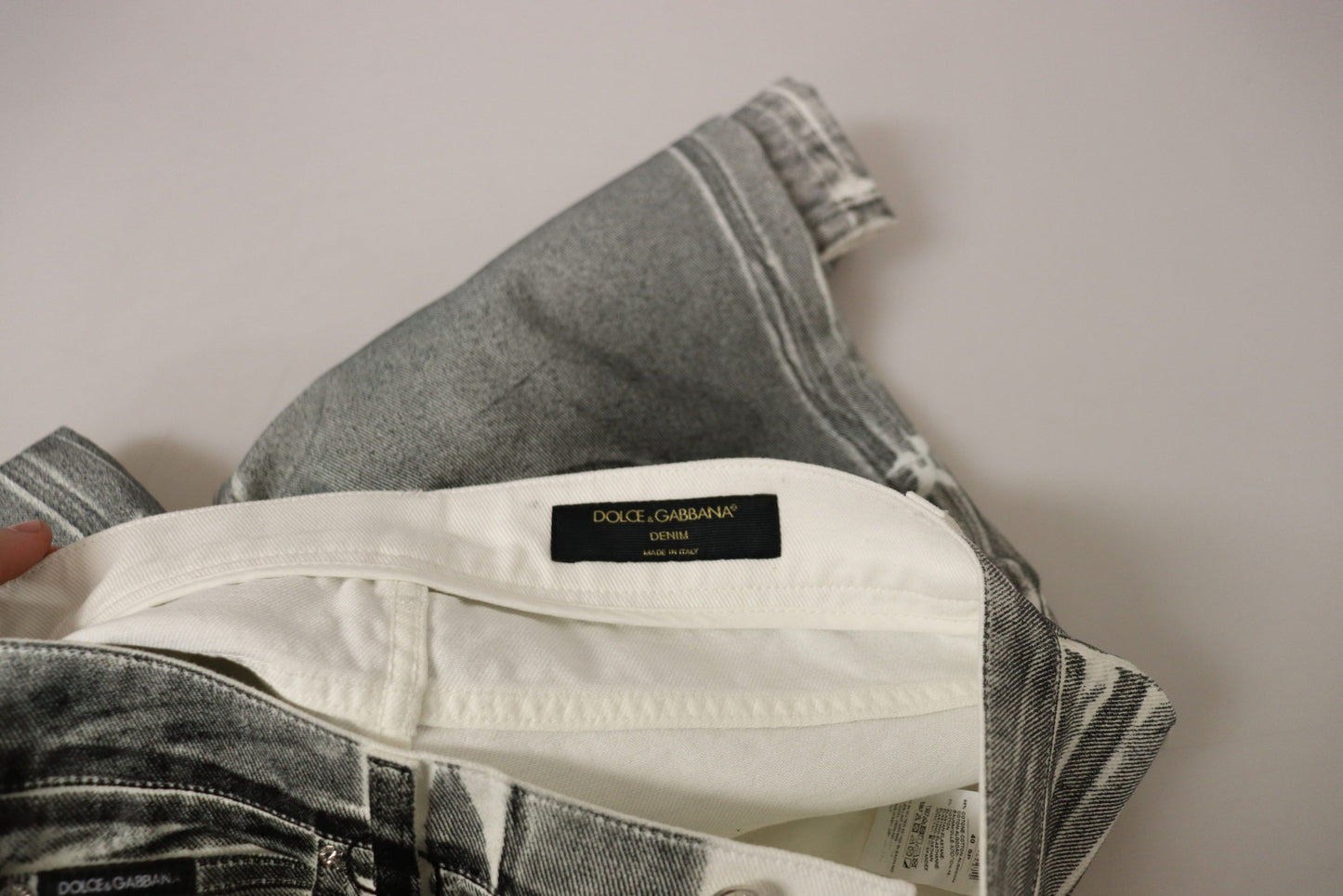 Dolce & Gabbana Grey Washed High Waist Denim Pants Cotton Jeans Dolce & Gabbana