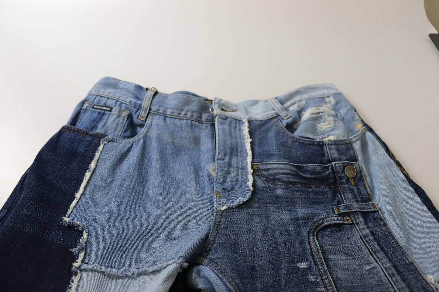 Dolce & Gabbana Multicolor Patchwork High Waist Denim Jeans Dolce & Gabbana