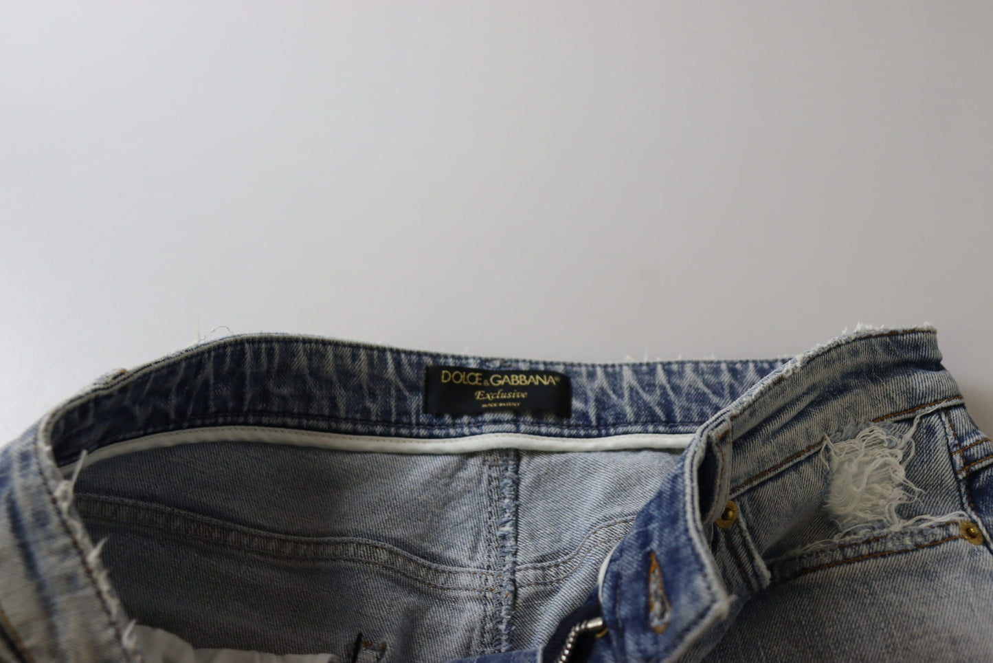 Dolce & Gabbana Blue Cotton Stretch Skinny Low Waist Denim Jeans Dolce & Gabbana