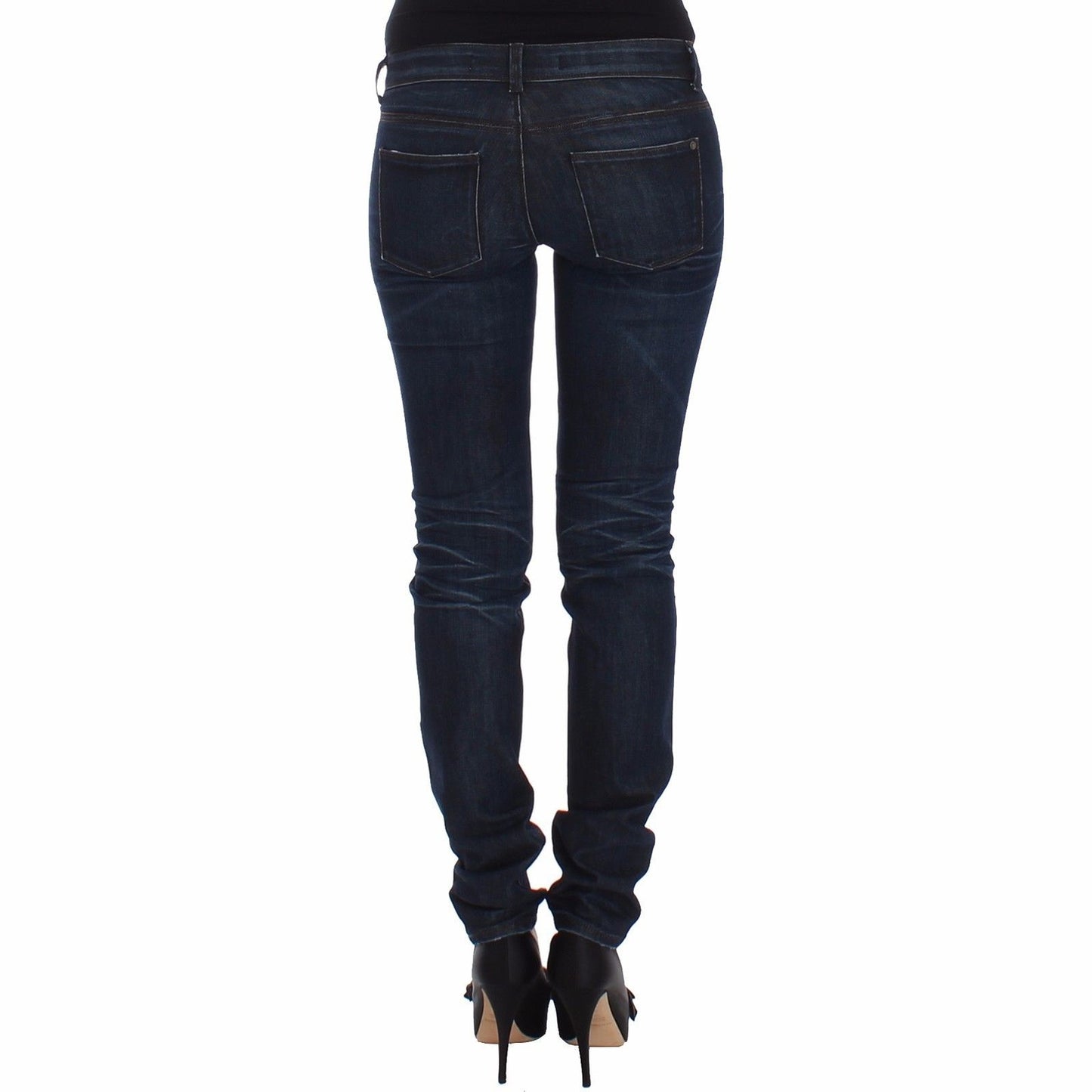 Ermanno Scervino Blue Slim Jeans Denim Pants Skinny Leg Stretch Ermanno Scervino