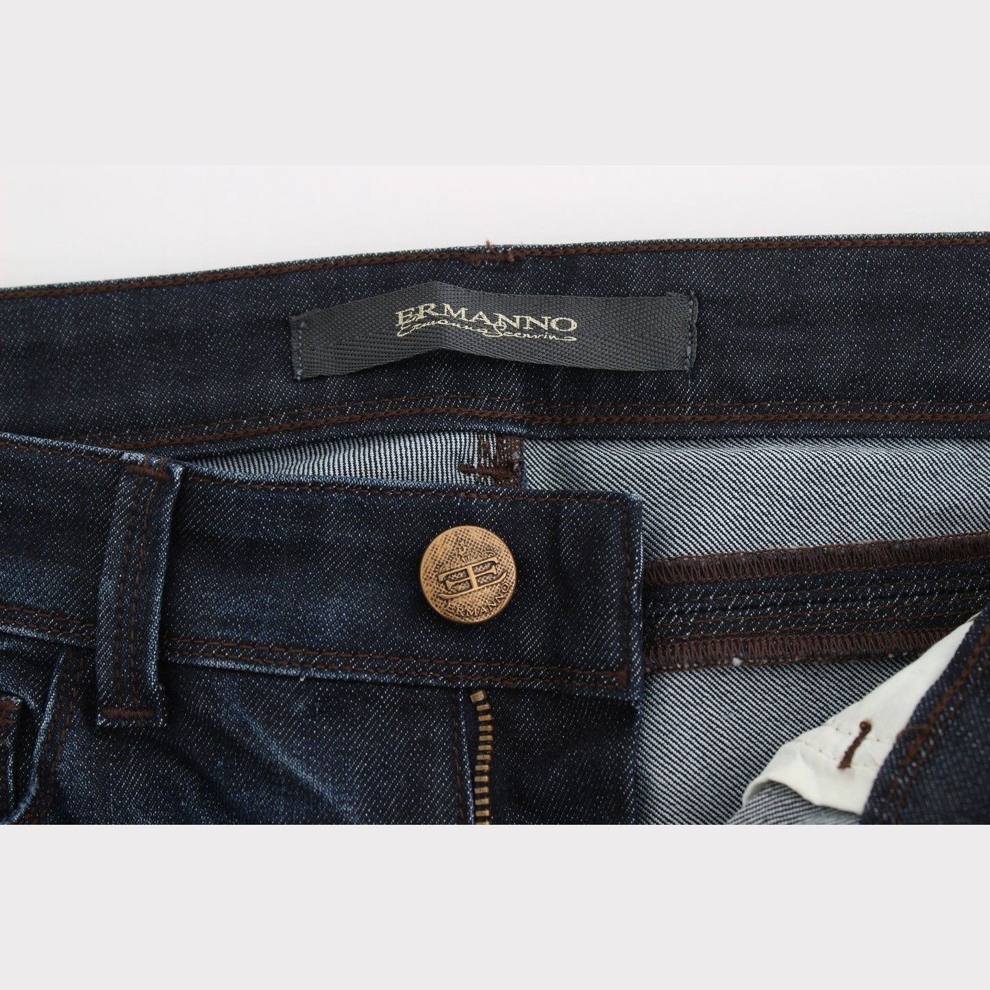Ermanno Scervino Blue Slim Jeans Denim Pants Skinny Leg Stretch Ermanno Scervino