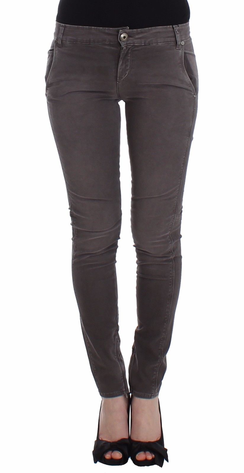 Ermanno Scervino Gray Slim Jeans Denim Pants Skinny Leg Stretch Ermanno Scervino