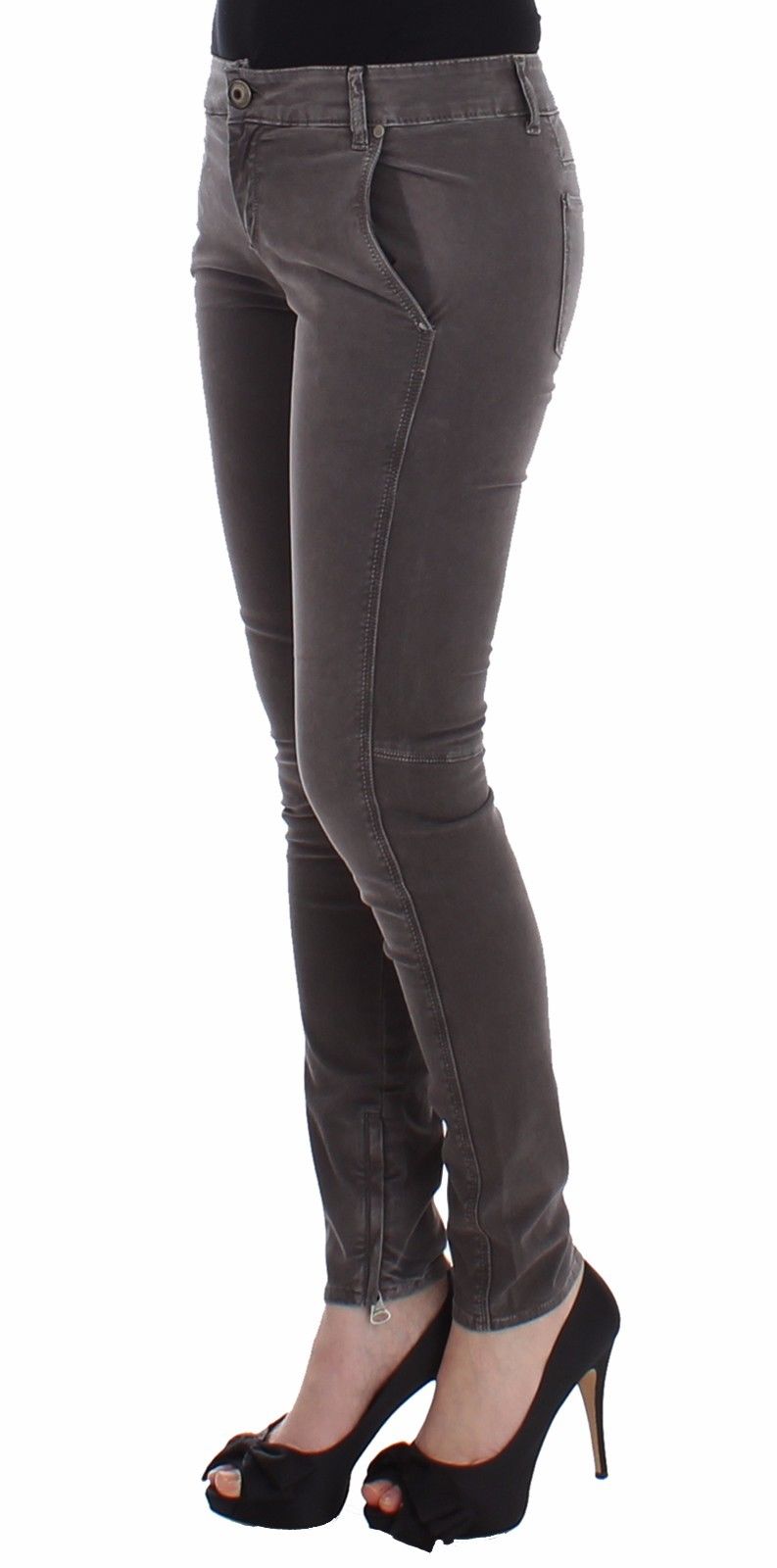 Ermanno Scervino Gray Slim Jeans Denim Pants Skinny Leg Stretch Ermanno Scervino