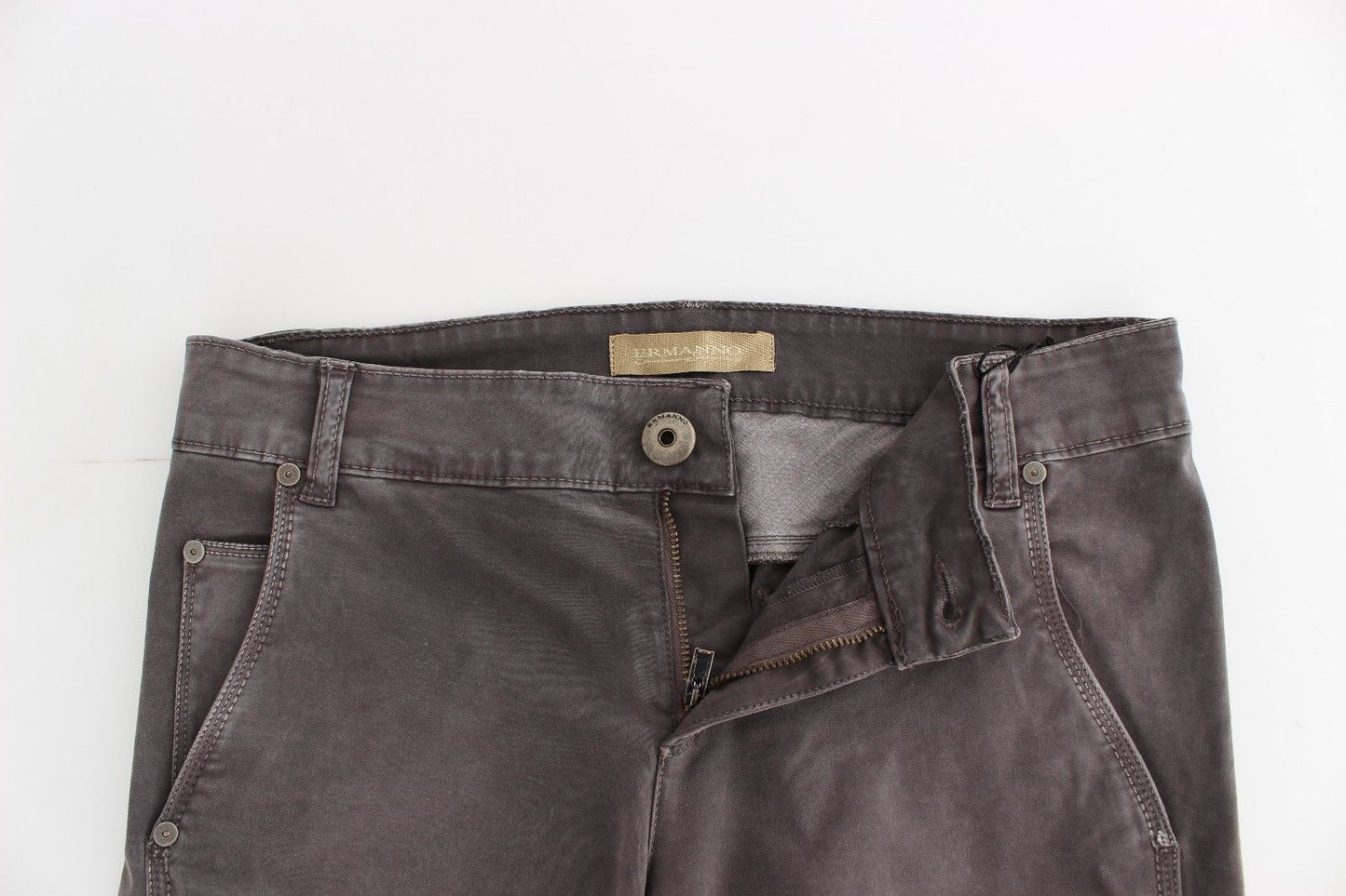 Ermanno Scervino Gray Slim Jeans Denim Pants Skinny Leg Stretch Ermanno Scervino