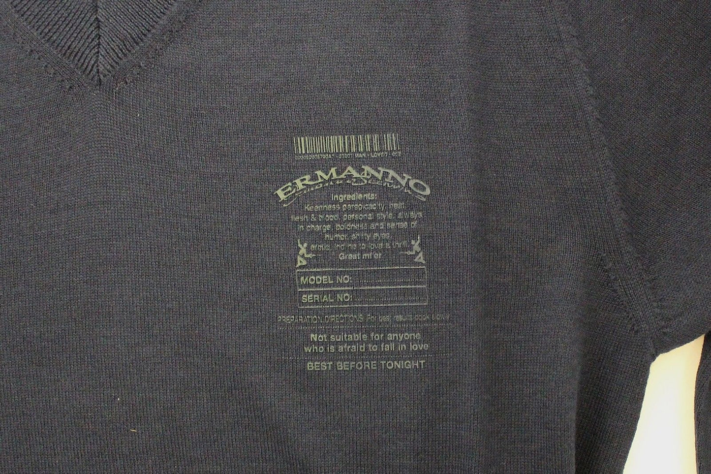 Ermanno Scervino Blue Wool Blend V-neck Pullover Sweater Ermanno Scervino
