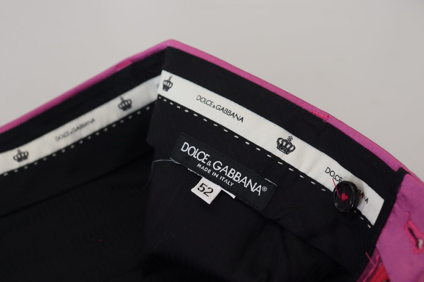 Dolce & Gabbana Pink Silk Slim Trousers Dress Formal Pants Dolce & Gabbana