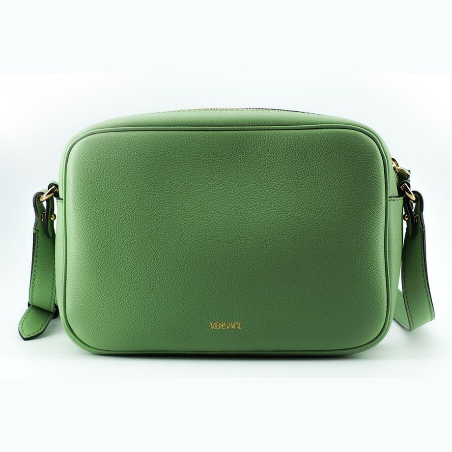 Versace Elegant Mint Green Leather Camera Case Bag Versace