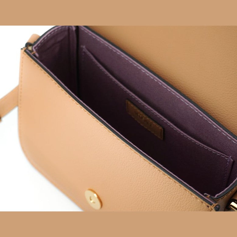 Versace Elegant Calf Leather Shoulder Bag in Brown Versace