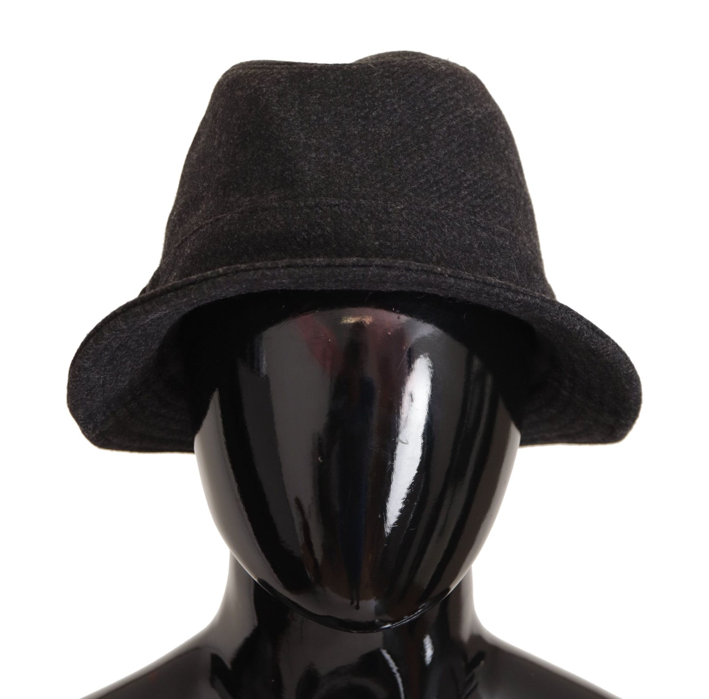 Dolce & Gabbana Gray Virgin Wool Logo Fedora Trilby Cappello Hat Dolce & Gabbana