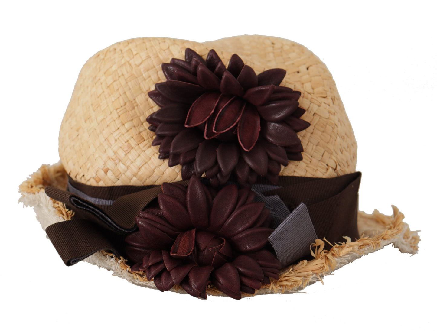 Dolce & Gabbana Yellow Ribbon Floral Embellished Straw Hat Dolce & Gabbana