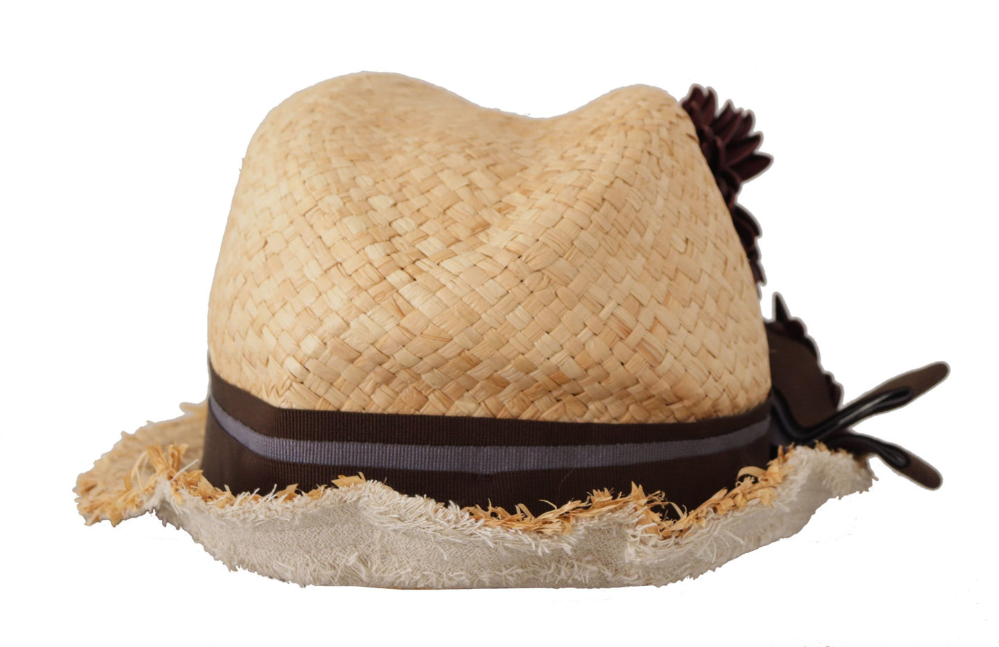 Dolce & Gabbana Yellow Ribbon Floral Embellished Straw Hat Dolce & Gabbana