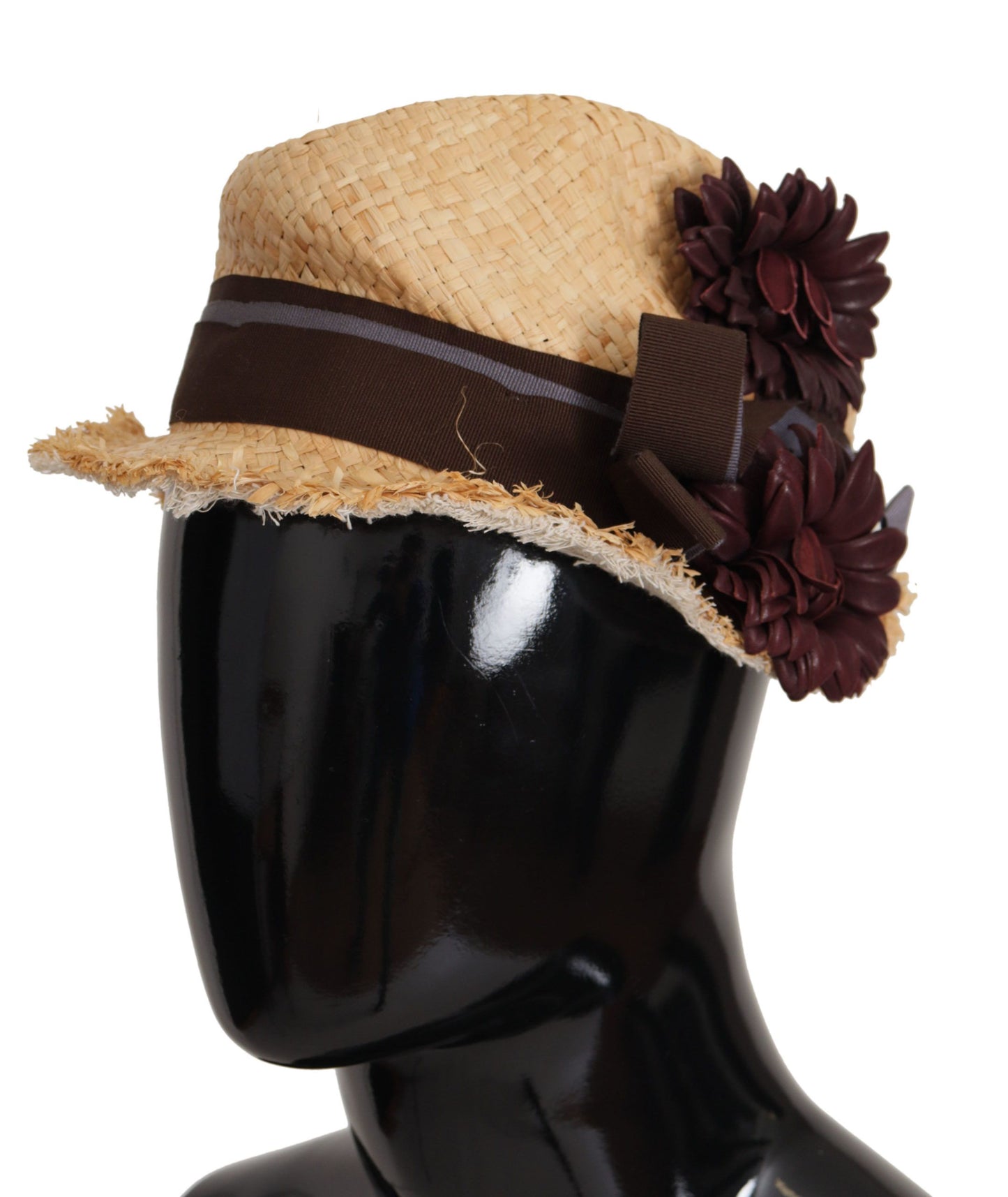 Dolce & Gabbana Yellow Ribbon Floral Embellished Straw Hat Dolce & Gabbana