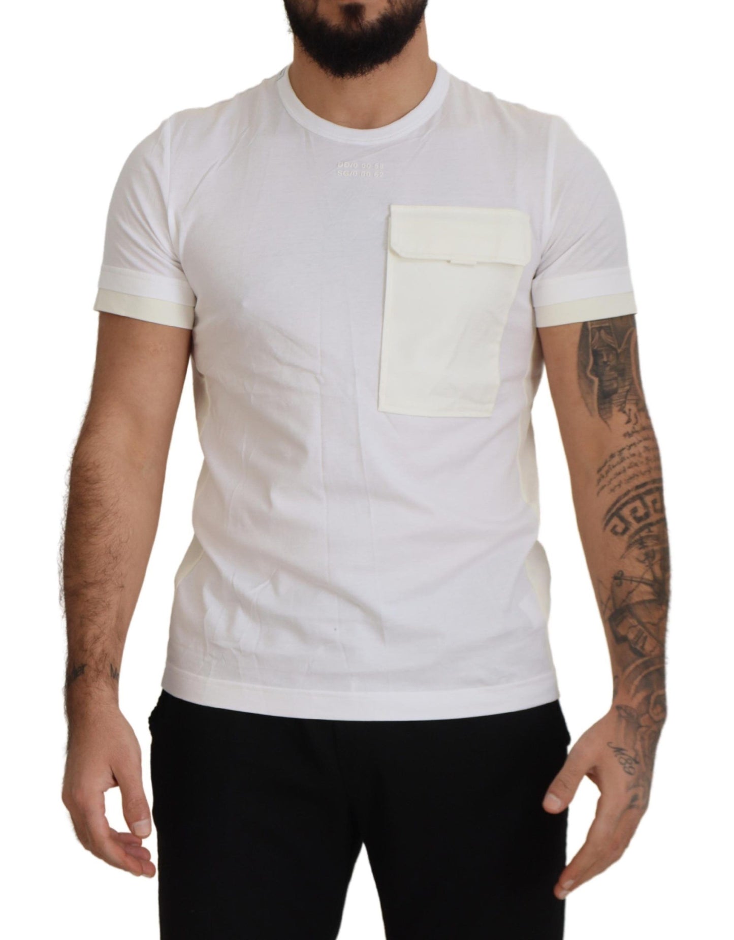 Dolce & Gabbana White Flap Pocket Short Sleeves T-shirt Dolce & Gabbana