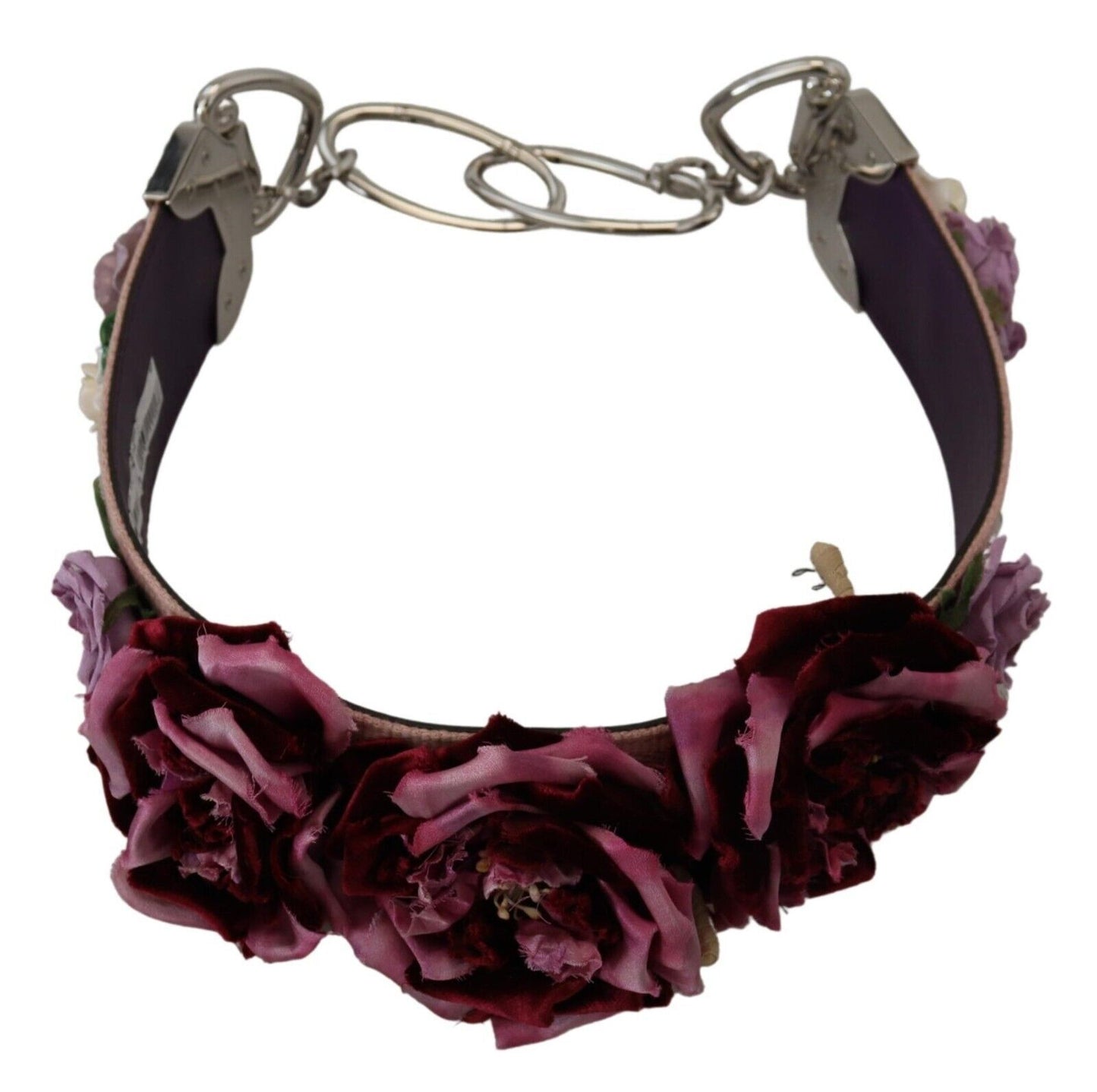 Dolce & Gabbana Multicolor Floral Appliques Metal Shoulder Strap Dolce & Gabbana