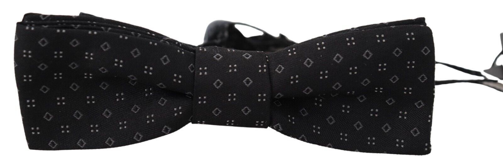 Dolce & Gabbana Black Pattern Silk Adjustable Neck Papillon Bow Tie Dolce & Gabbana