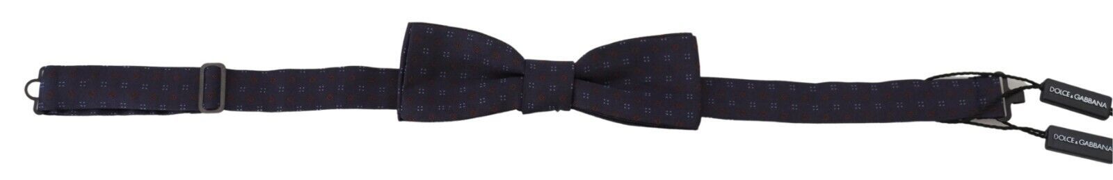 Dolce & Gabbana Blue Pattern Silk Adjustable Neck Papillon Bow Tie Dolce & Gabbana