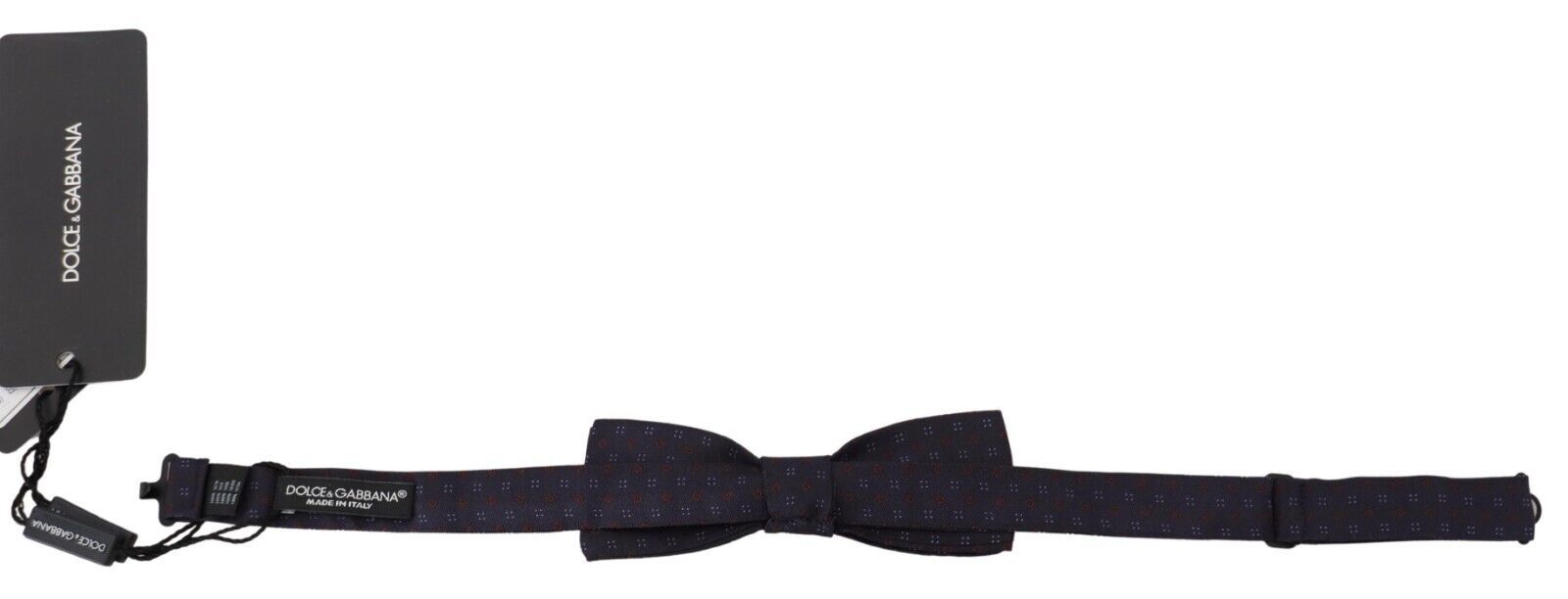 Dolce & Gabbana Blue Pattern Silk Adjustable Neck Papillon Bow Tie Dolce & Gabbana
