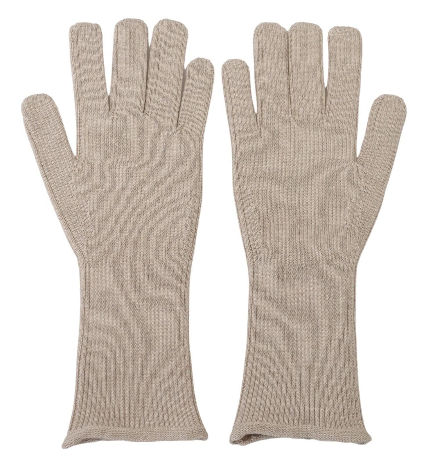 Dolce & Gabbana Ivory Cashmere Silk Hands Mitten Mens Gloves Dolce & Gabbana