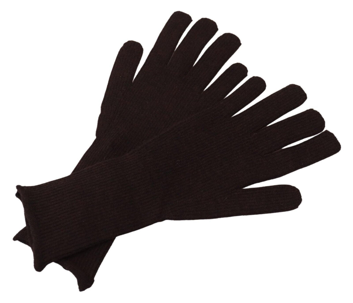 Dolce & Gabbana Brown Cashmere Silk Hands Mitten Mens Gloves Dolce & Gabbana