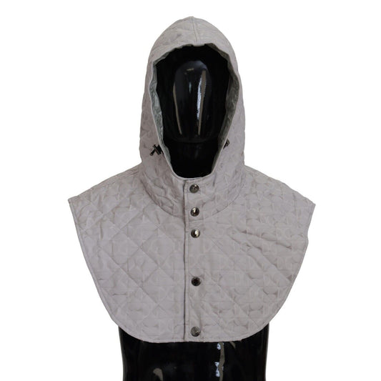 Dolce & Gabbana White Quilted Whole Head Wrap One Size Nylon Hat