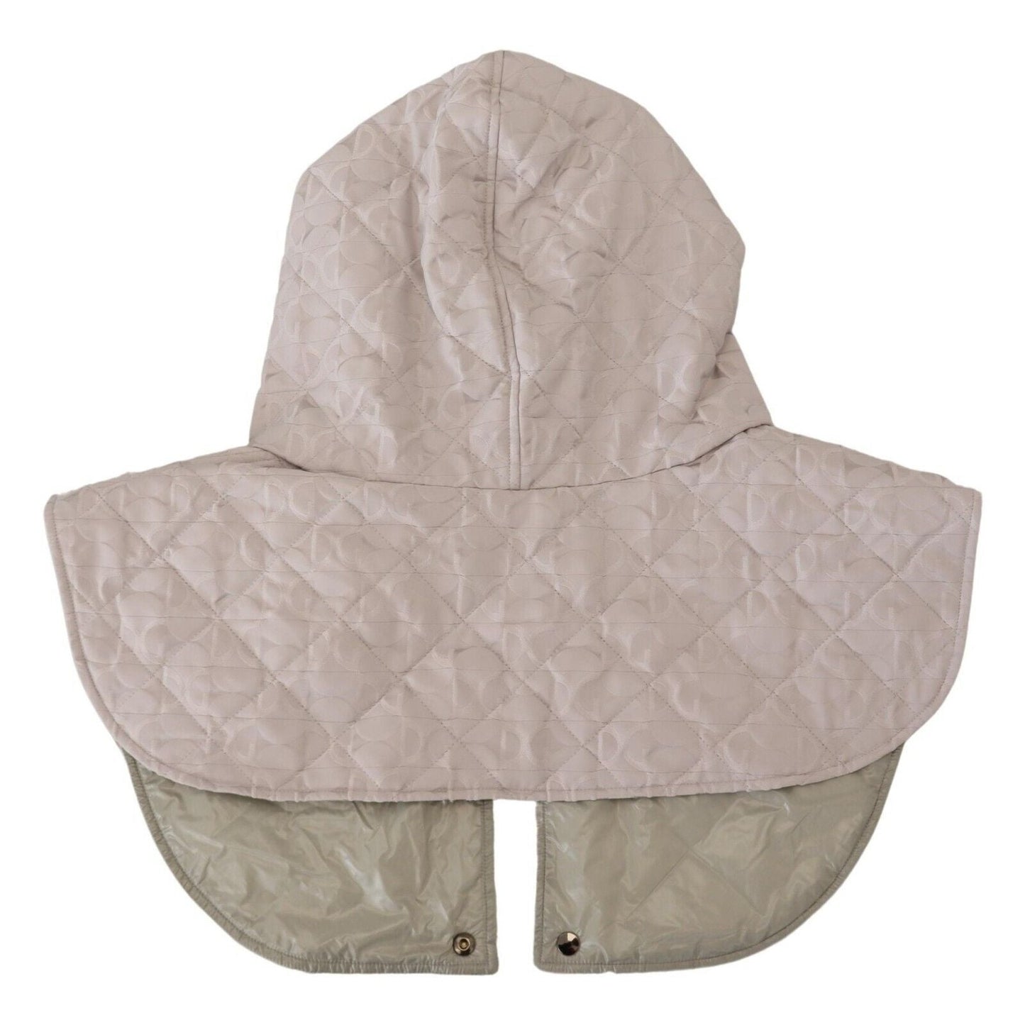 Dolce & Gabbana White Quilted Whole Head Wrap One Size Nylon Hat