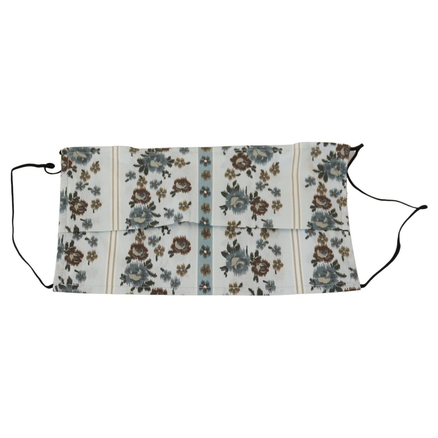 Dolce & Gabbana White Floral Cotton Pleated Elastic Ear Strap Face Mask Dolce & Gabbana