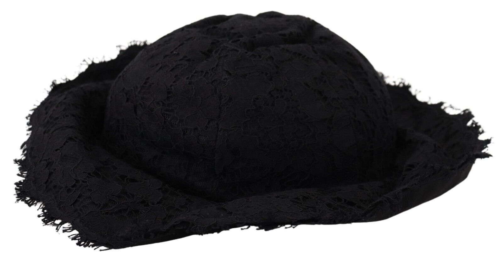Dolce & Gabbana Black Cotton Wide Brim Shade Hat Dolce & Gabbana