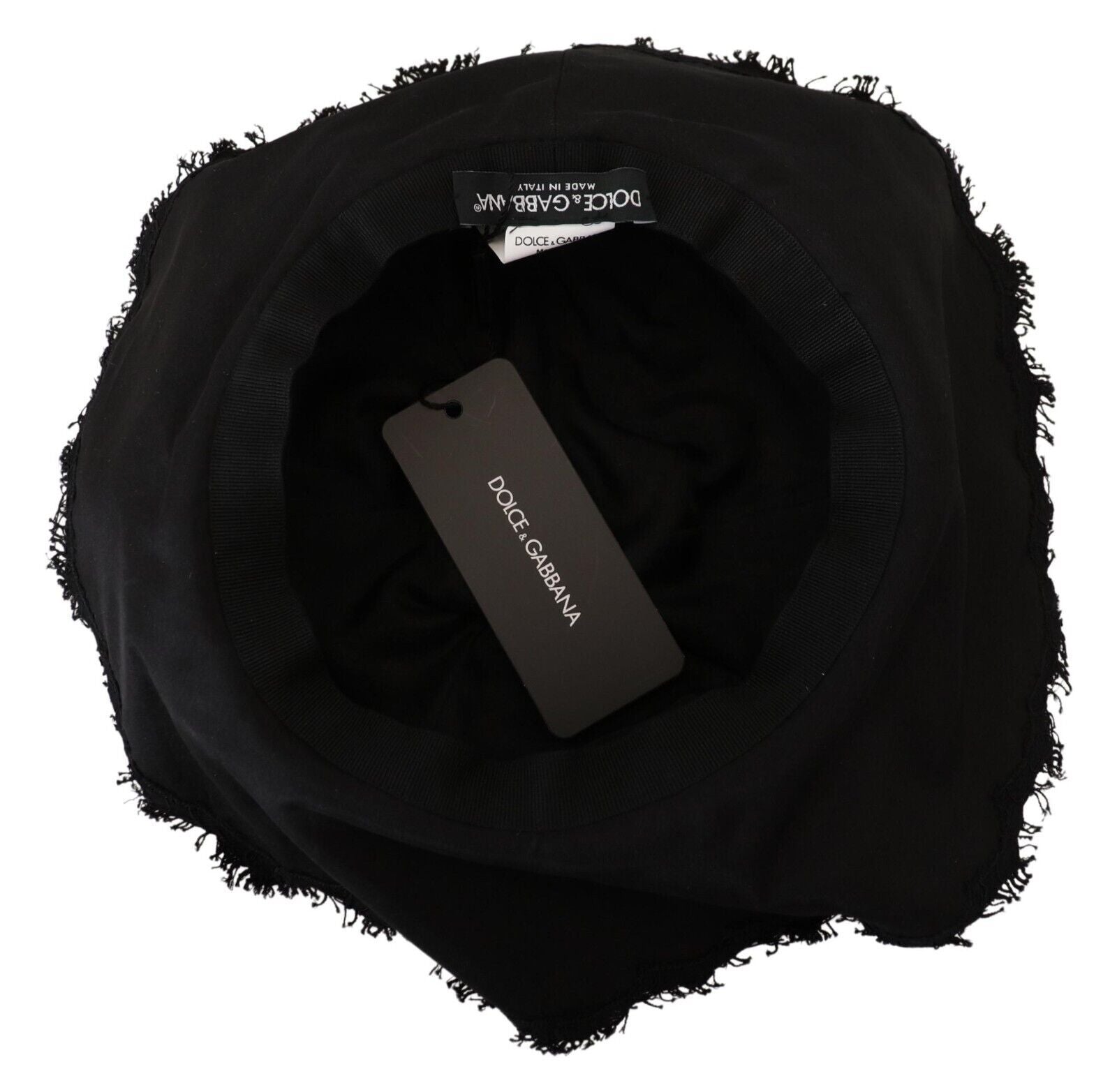 Dolce & Gabbana Black Cotton Wide Brim Shade Hat Dolce & Gabbana