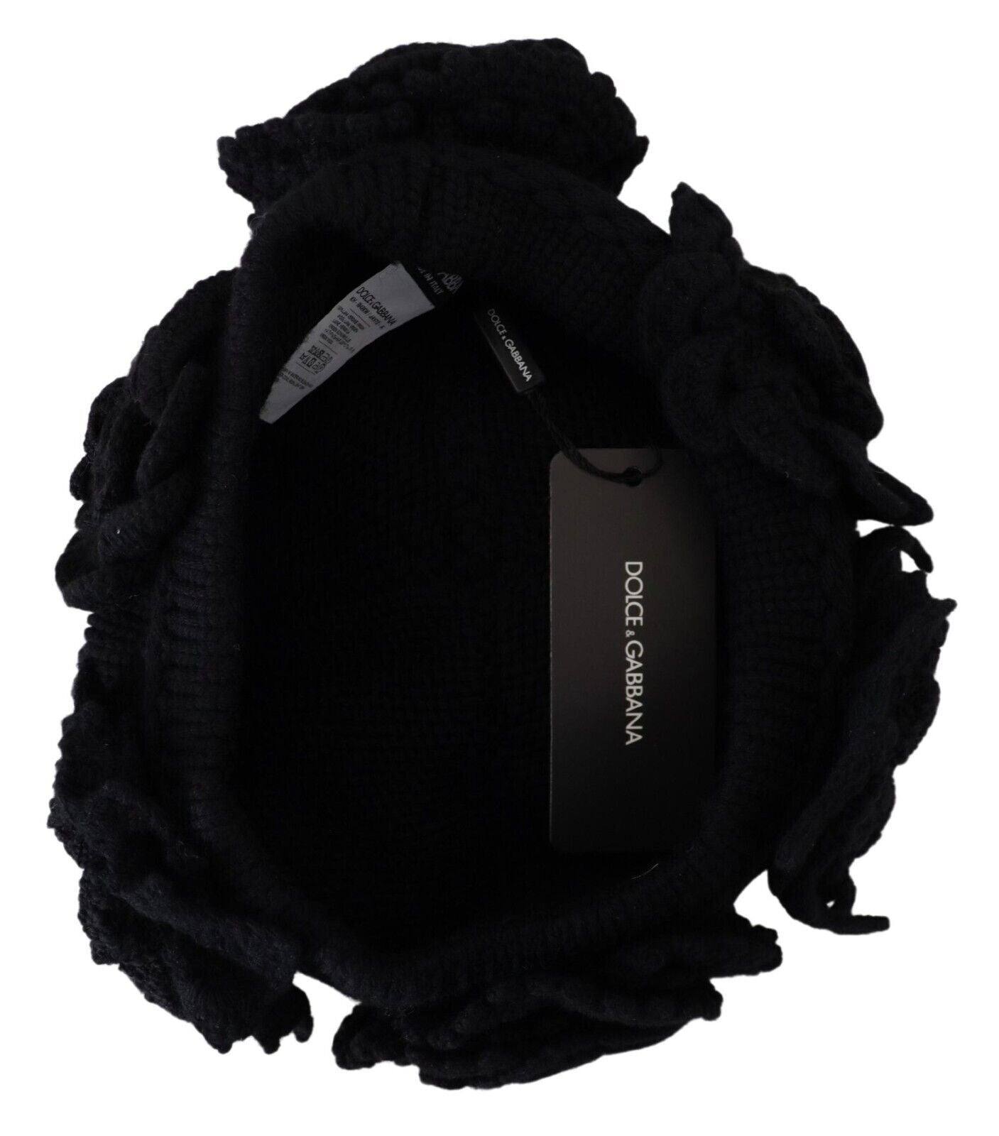 Dolce & Gabbana Black Wool Knit Winter Beanie Hat Dolce & Gabbana