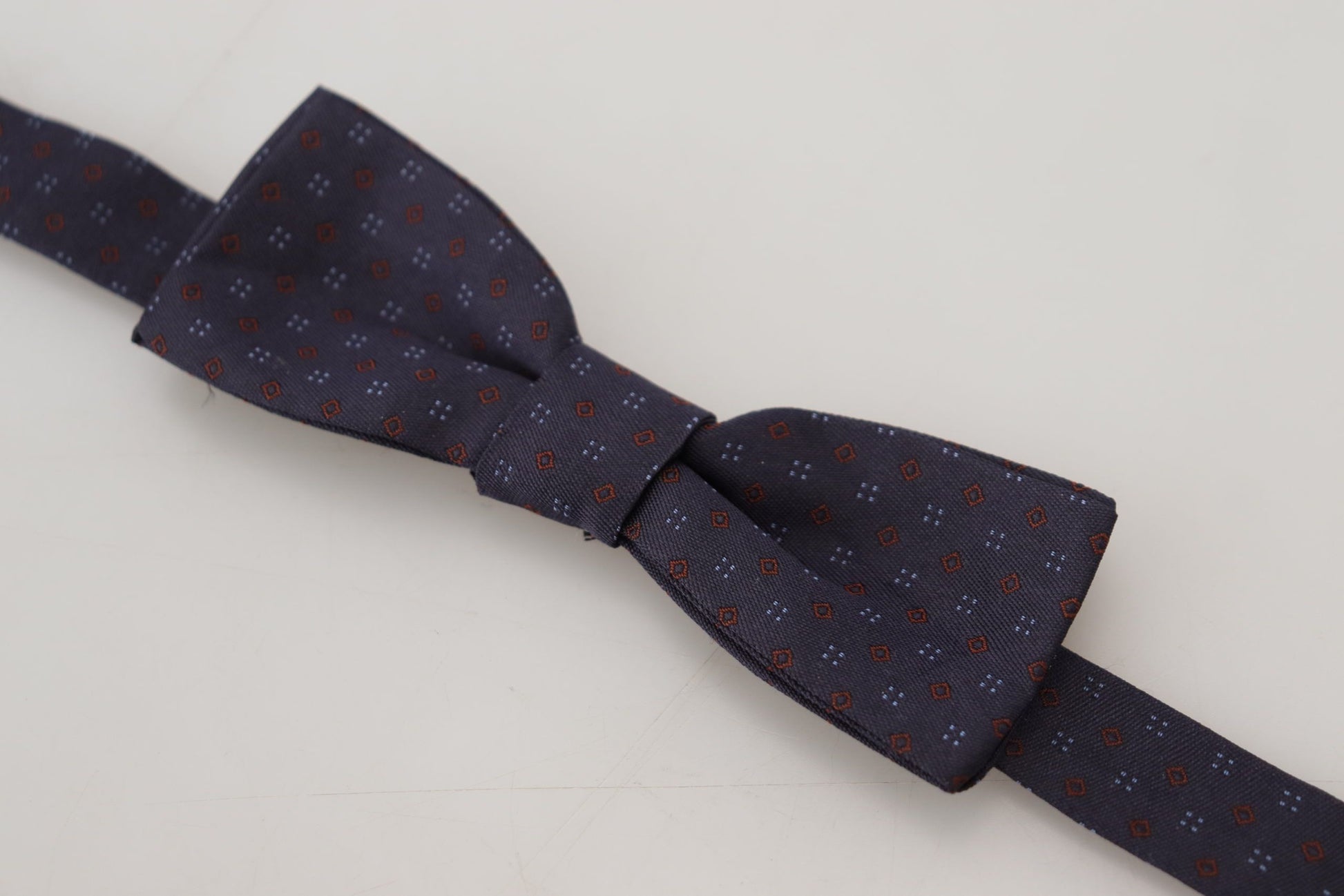 Dolce & Gabbana Blue Pattern Silk Adjustable Neck Papillon Bow Tie Dolce & Gabbana