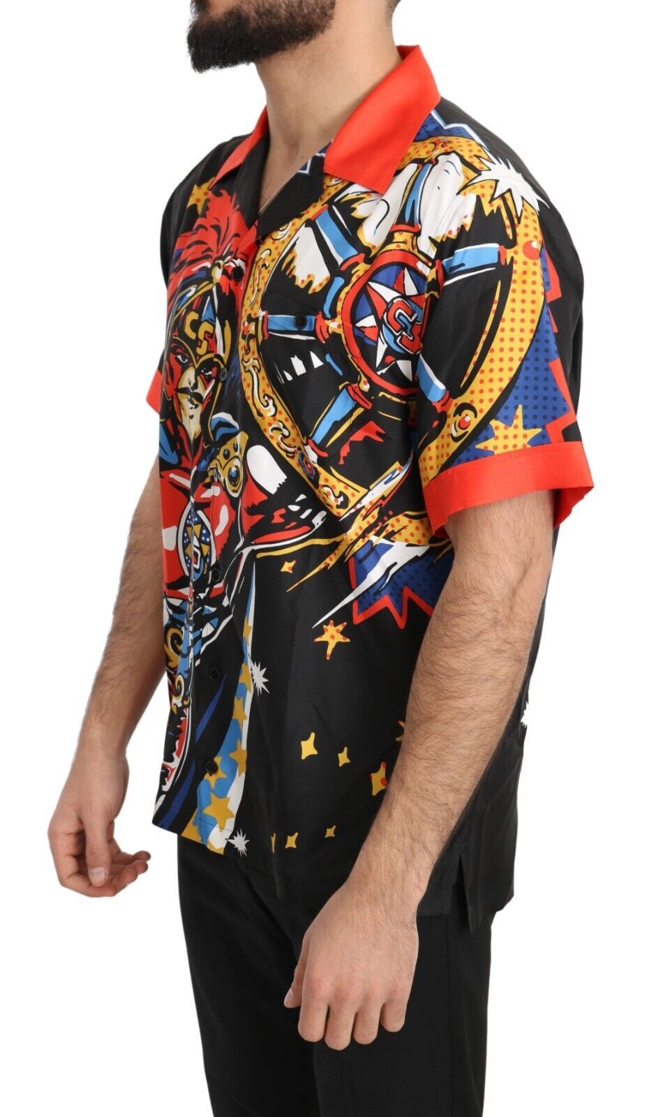 Dolce & Gabbana Multicolor Printed Short Sleeves Casual Shirt Dolce & Gabbana