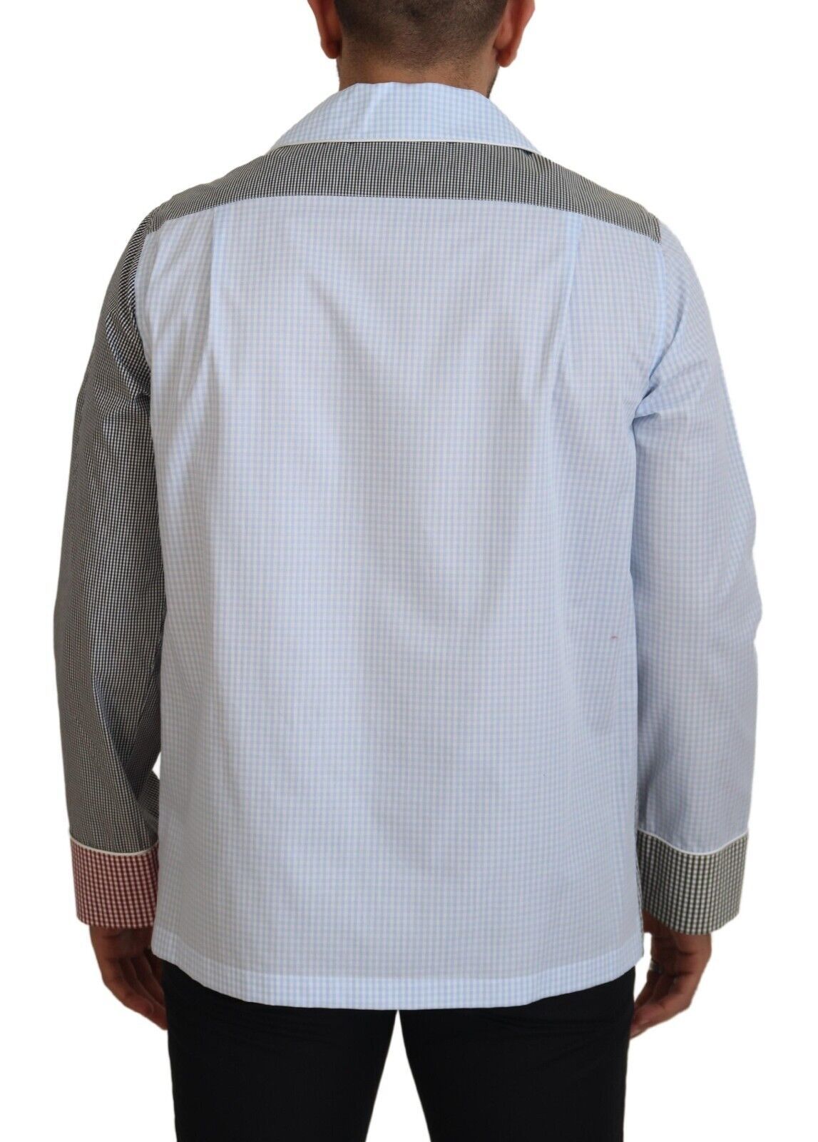 Dolce & Gabbana Multicolor Patchwork Cotton Long Sleeves Shirt Dolce & Gabbana