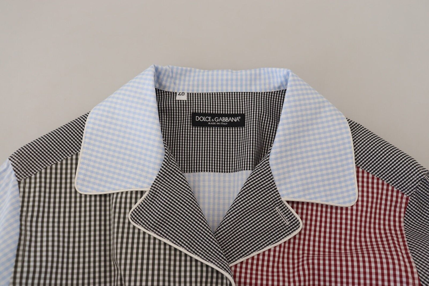 Dolce & Gabbana Multicolor Patchwork Cotton Long Sleeves Shirt Dolce & Gabbana