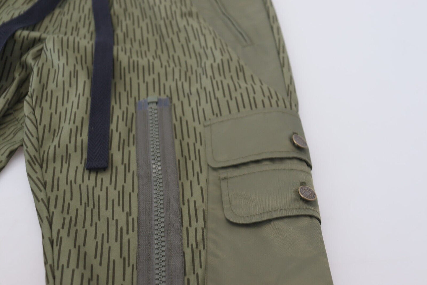 Dolce & Gabbana Green Striped Cargo Zipper Leg Men Trouser Pants Dolce & Gabbana