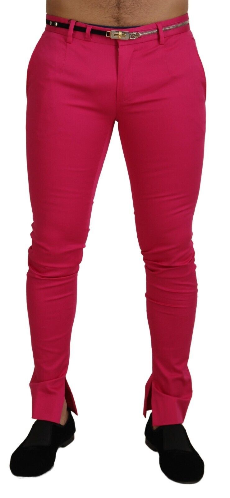 Dolce & Gabbana Pink Zipper Buckle Waist Trousers Pants Dolce & Gabbana