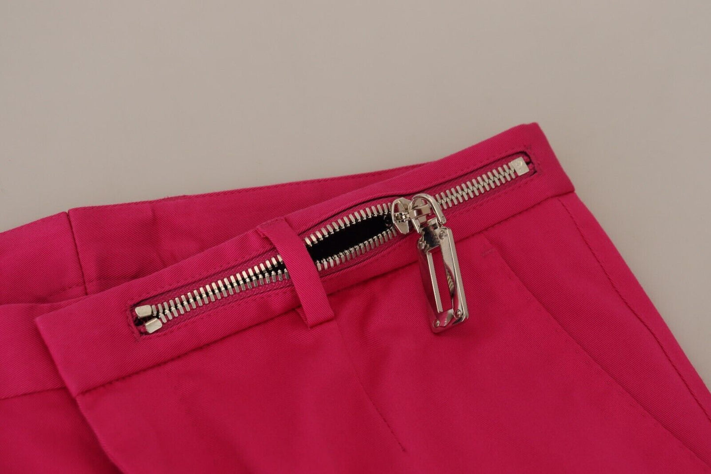 Dolce & Gabbana Pink Zipper Buckle Waist Trousers Pants Dolce & Gabbana