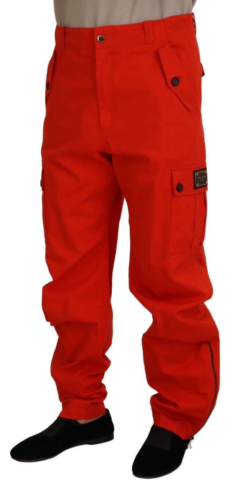 Dolce & Gabbana Red Cargo Men Trousers Cotton Pants Dolce & Gabbana