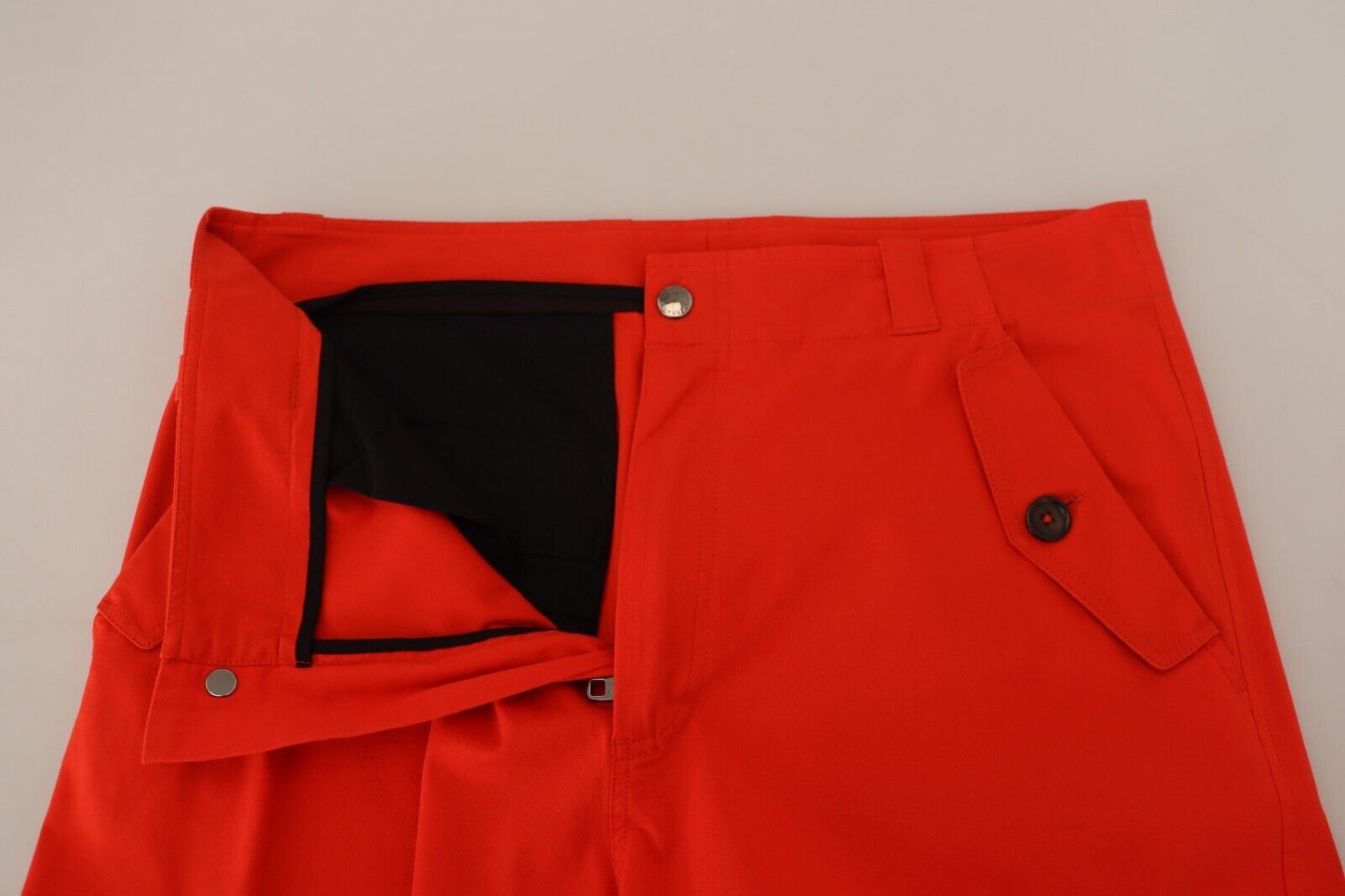 Dolce & Gabbana Red Cargo Men Trousers Cotton Pants Dolce & Gabbana