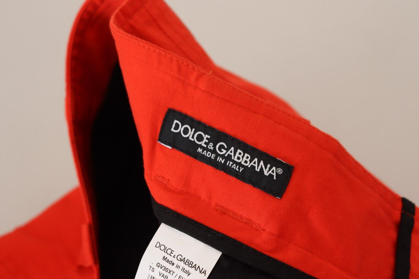 Dolce & Gabbana Red Cargo Men Trousers Cotton Pants Dolce & Gabbana