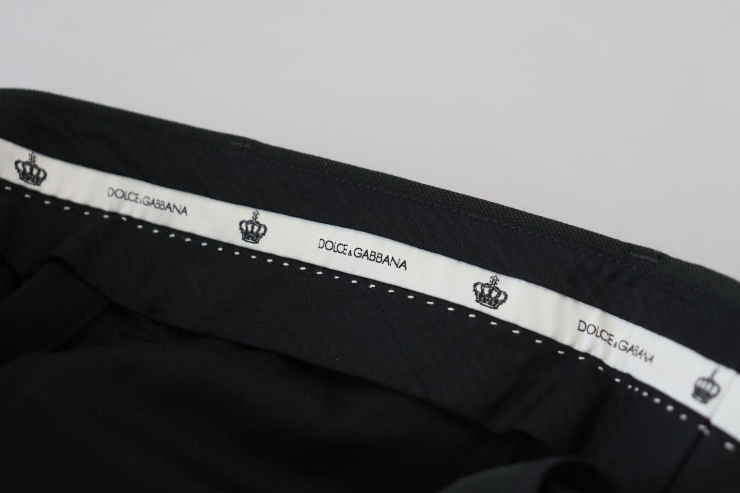 Dolce & Gabbana Black Striped Men Trousers Cotton Pants Dolce & Gabbana